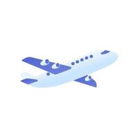 Passenger plane flying in the sky side view. travel concept vector