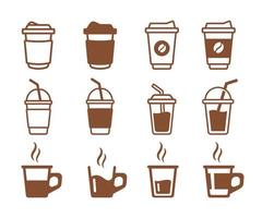 simple coffee cup vector For the hot drink menu in the cafe