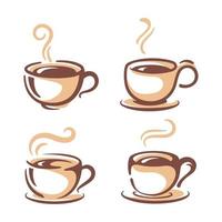 simple coffee cup vector For the hot drink menu in the cafe