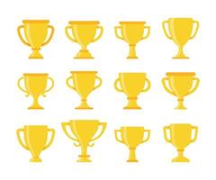 trofeo de oro para los ganadores del concepto de premio al logro deportivo vector