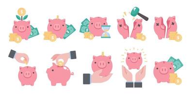 financial piggy bank Ideas for saving money for the future vector