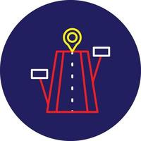 Road Line Multicolor vector