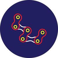 Cycle Chain Line Multicolor vector