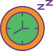 Sleep Time Line Filled Two Color vector