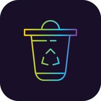 Rubbish Gradient Icon vector