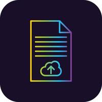 Files Upload Gradient Icon vector