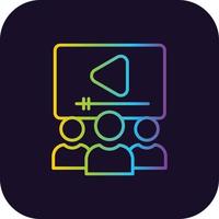 Webinar Gradient Icon vector