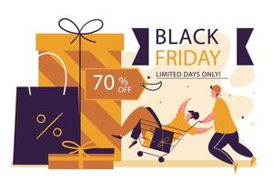 Black Friday Special Item Flat Illustration vector