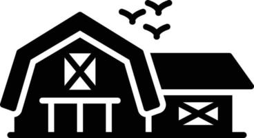 Barn Glyph Icon vector