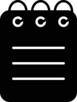 Notepad Glyph Icon vector