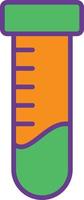 Test Tubes Line Filled Two Color vector