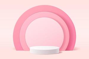 Pastel pink abstract 3D scene for product presentation background vector