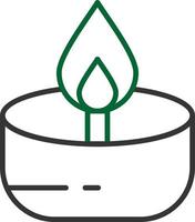 Oil Lamp Line Two Color vector
