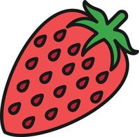 Strawberry Line Filled vector