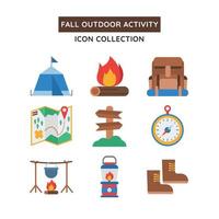 Important Useful Tools For Outdoor Trips During Fall vector