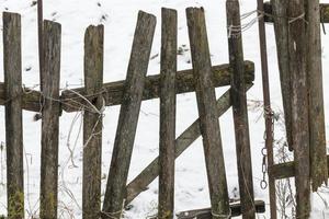 Old wooden fence photo