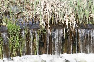 artificial waterfall, close up photo