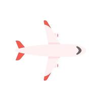 Passenger plane flying in the sky side view. travel concept vector