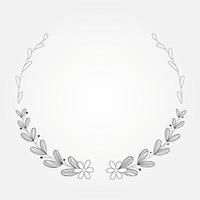 wreath botanical vector illustration