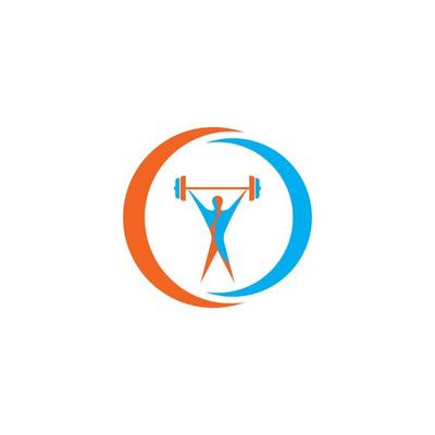 lifting weights icon vector illustration design template