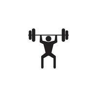 lifting weights icon vector illustration design template