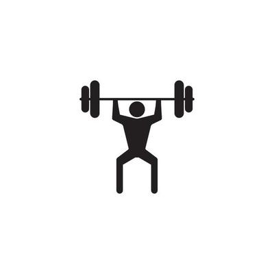 lifting weights icon vector illustration design template