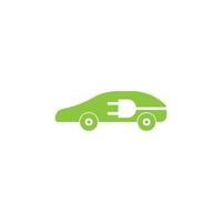 diseño de plantilla de ilustración de vector de icono de coche eléctrico.