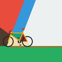 Editable Colorful Bicycle Bike Vector Illustration in Flat Style for Text Background