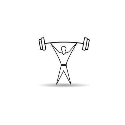 lifting weights icon vector illustration design template
