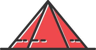 Pyramid Filled Retro vector