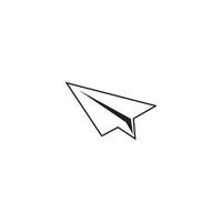 plantilla de diseño de ilustración de vector de icono de avión de papel