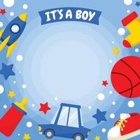 Born Day A Boy Background vector