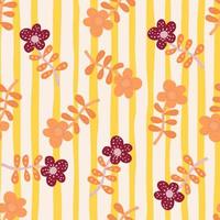 Simple daisy flower seamless pattern. Floral wallpaper. Cute ditsy print. vector