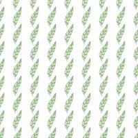 Simple tropical palm leaves seamless pattern. Linear exotic botanical texture. vector