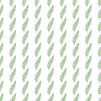 Simple tropical palm leaves seamless pattern. Linear exotic botanical texture. vector