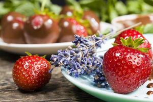 red delicious strawberries photo