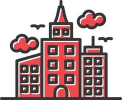 City Filled Icon vector