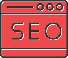 Seo Filled Icon vector