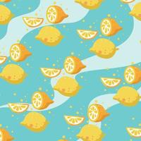 Lemon pattern vector, fresh lemon juice vector