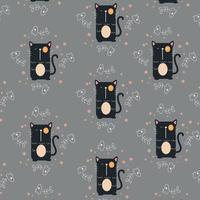 Cute cats background vector