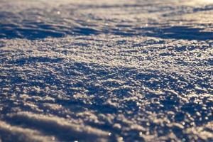 Snow drifts in winter photo