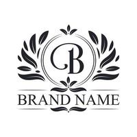 Vintage Luxury B alphabet logo design. vector