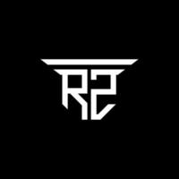 diseño creativo del logotipo de la letra rz con gráfico vectorial vector