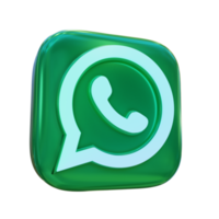 Glossy WhatsApp 3D Render png