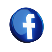 glanzend facebook 3d render-pictogram png