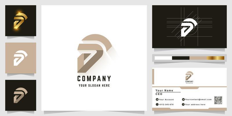 Letter S or aS monogram logo with business card design