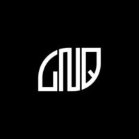 Concepto de logotipo de letra de iniciales creativas lnq. Diseño de letras lnq. Diseño de logotipo de letras lnq sobre fondo negro. Concepto de logotipo de letra de iniciales creativas lnq. diseño de letras lnq. vector