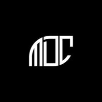 diseño de logotipo de letra mdc sobre fondo negro. concepto de logotipo de letra de iniciales creativas de mdc. diseño de letras mdc. vector