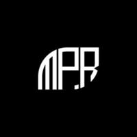 MPR letter logo design on black background. MPR creative initials letter logo concept. MPR letter design. vector