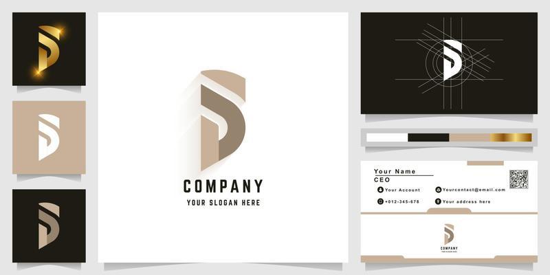 Letter S or SD monogram logo with business card design